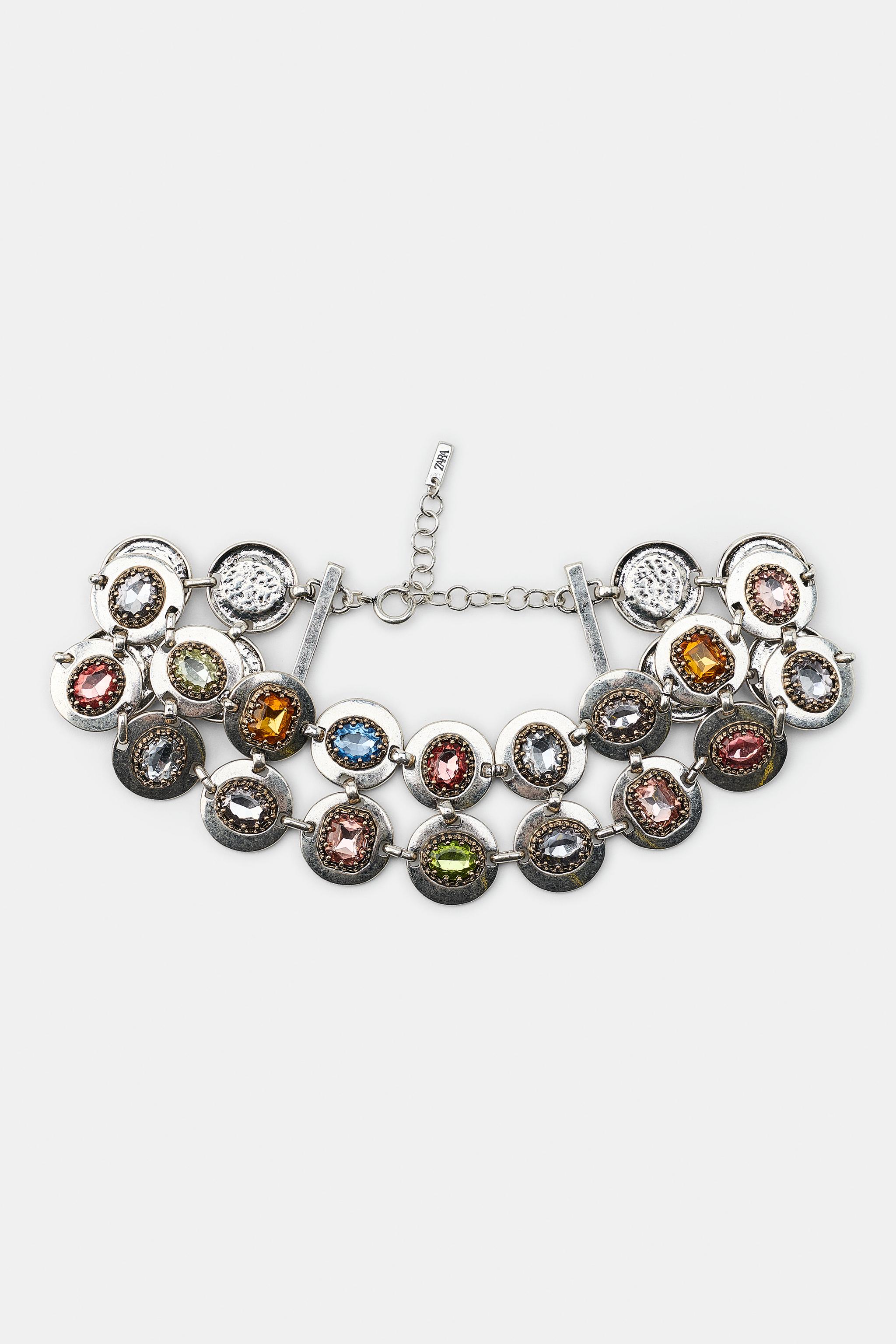 MULTICOLOR STONE CHOKER NECKLACE